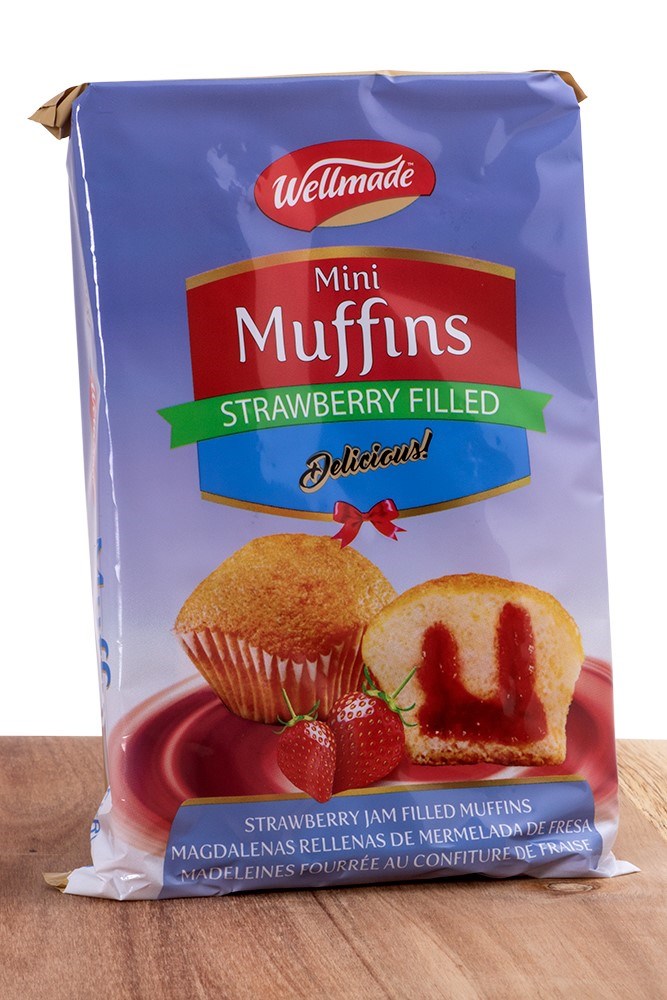 Wellmade Strawberry Filled Muffins 220g * 16